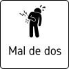 Aide à soulager les douleurs lombaires. Logo mal de dos